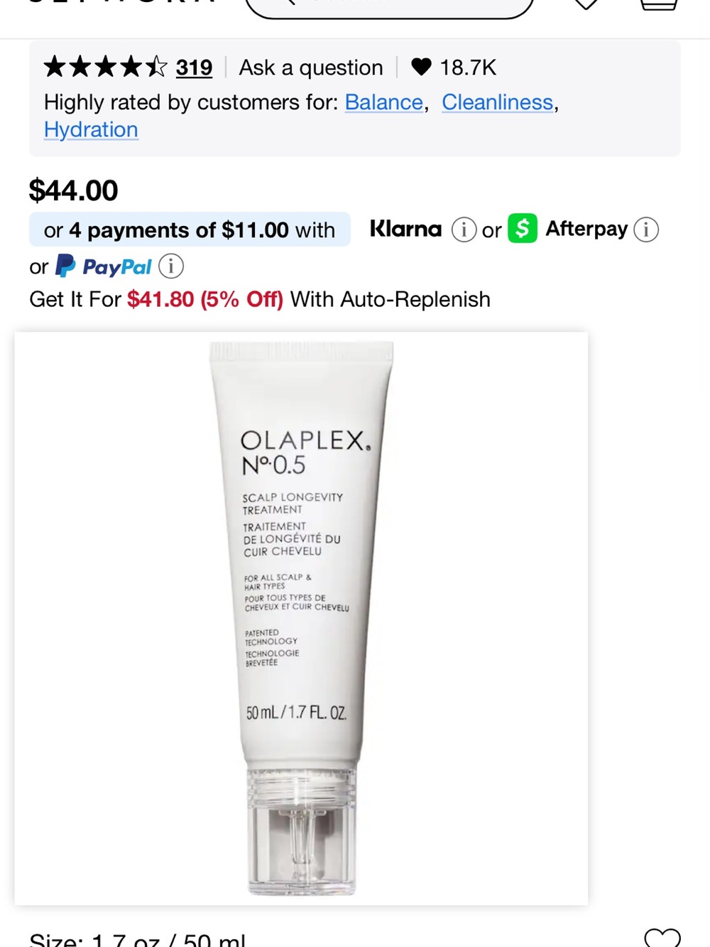 OLAPLEX White Scalp Treatment Tube